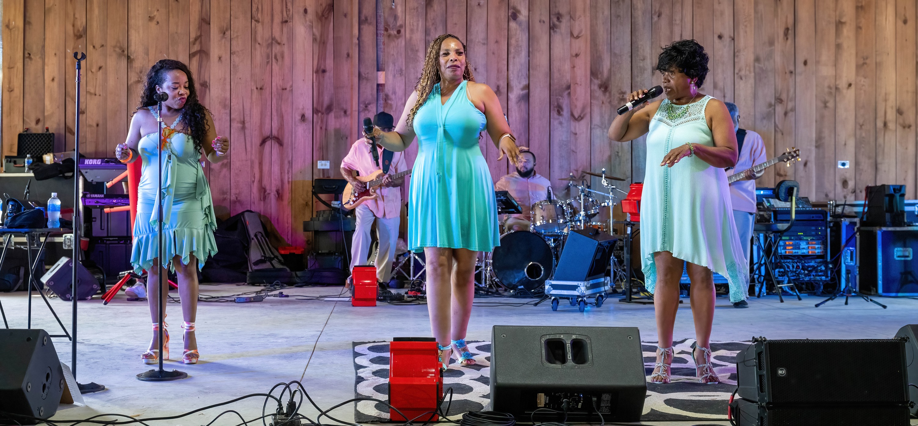 Trio of singers performing on the Summerfest stage