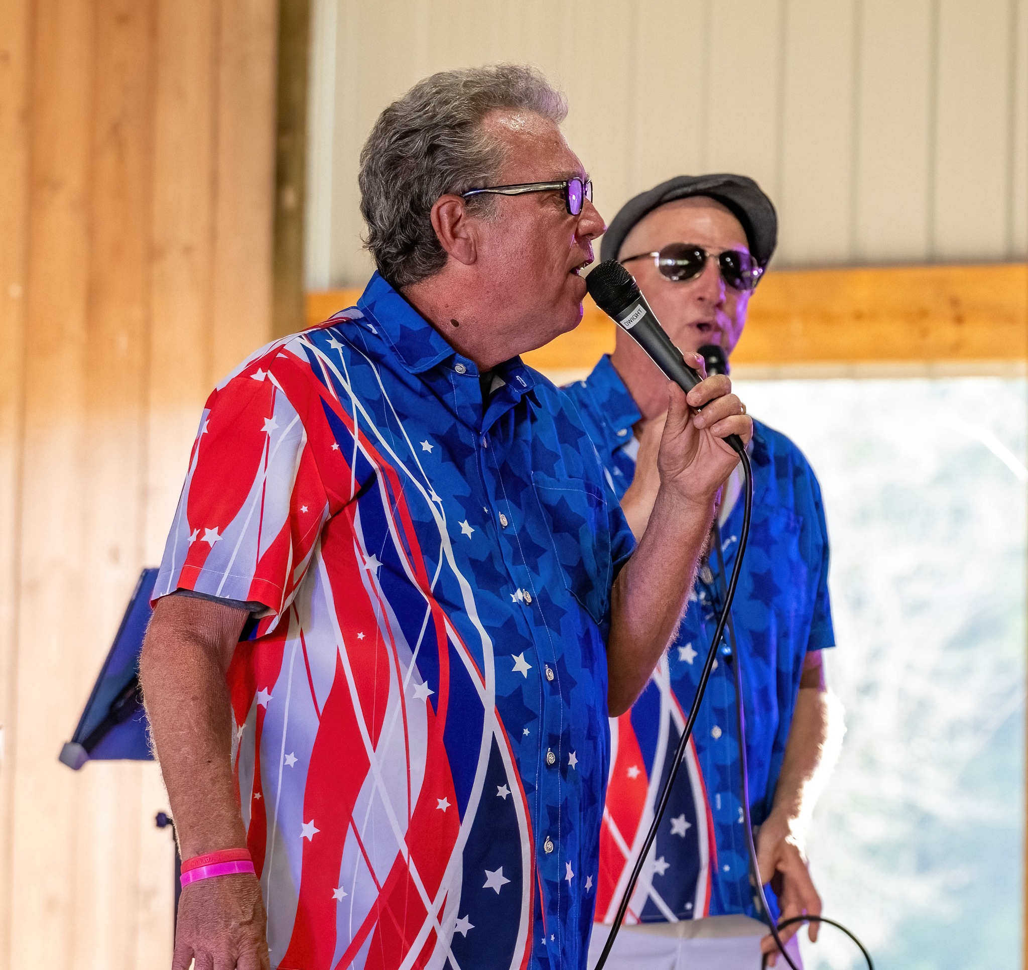 Lead vocalist singing at Summerfest